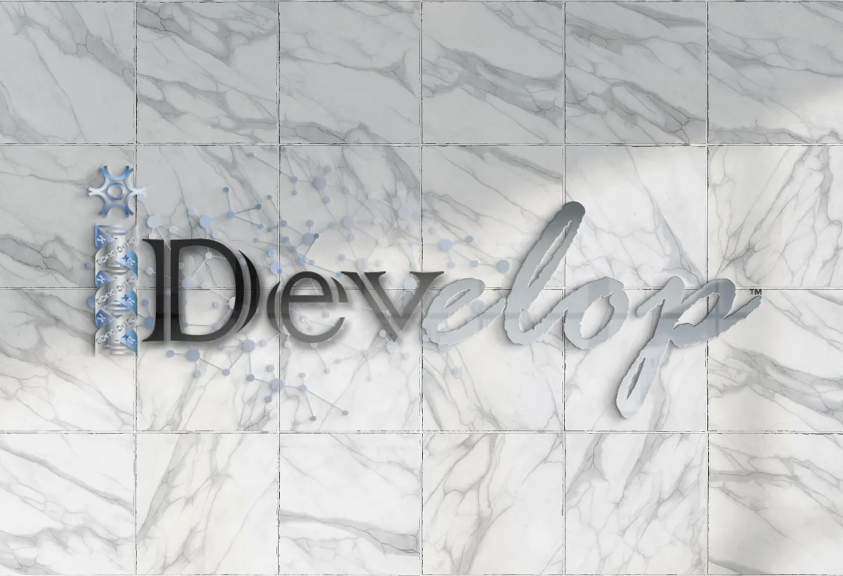 Logo on marble texture